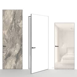 OM Doors INVISIBLE DOORS porcelain stoneware, colored glass on a metal frame 