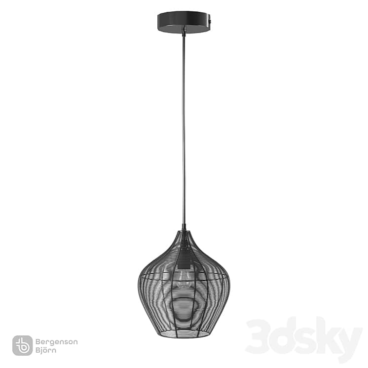 Pendant lamp Vinger, black, Bergenson Bjorn