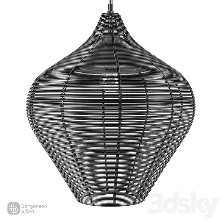 Pendant lamp Vinger, black, Bergenson Bjorn