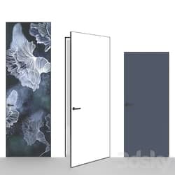 OM Doors INVISIBLE DOORS wallpaper, paintable on a wooden frame with aluminum edge 
