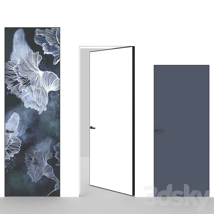 OM Doors INVISIBLE DOORS wallpaper, paintable on a wooden frame with aluminum edge