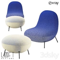 Armchair and pouf LoftDesigne 38167 model 