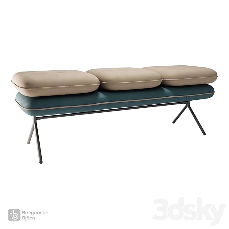 Pea bench, velor, Bergenson Bjorn