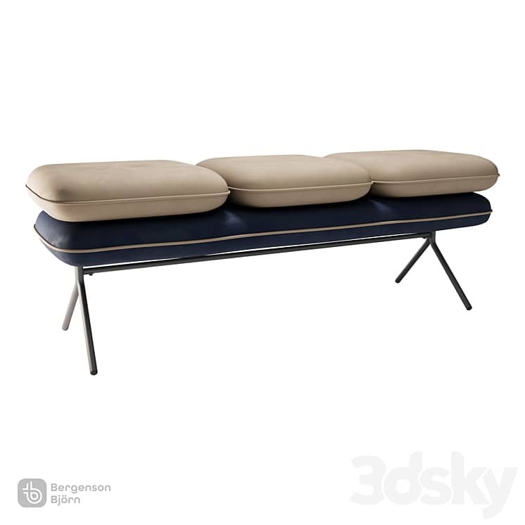 Pea bench, velor, Bergenson Bjorn