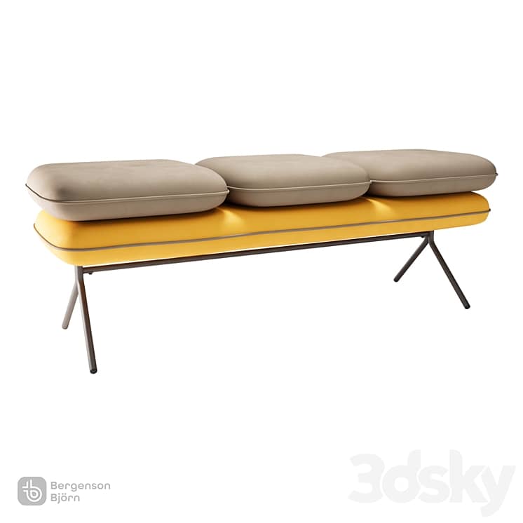 Pea bench, velor, Bergenson Bjorn