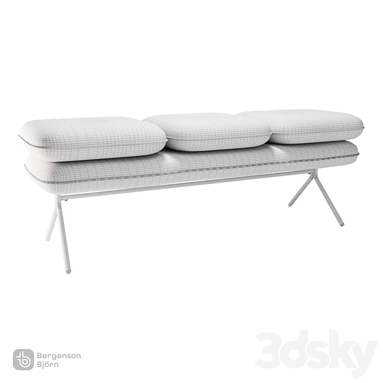Pea bench, velor, Bergenson Bjorn