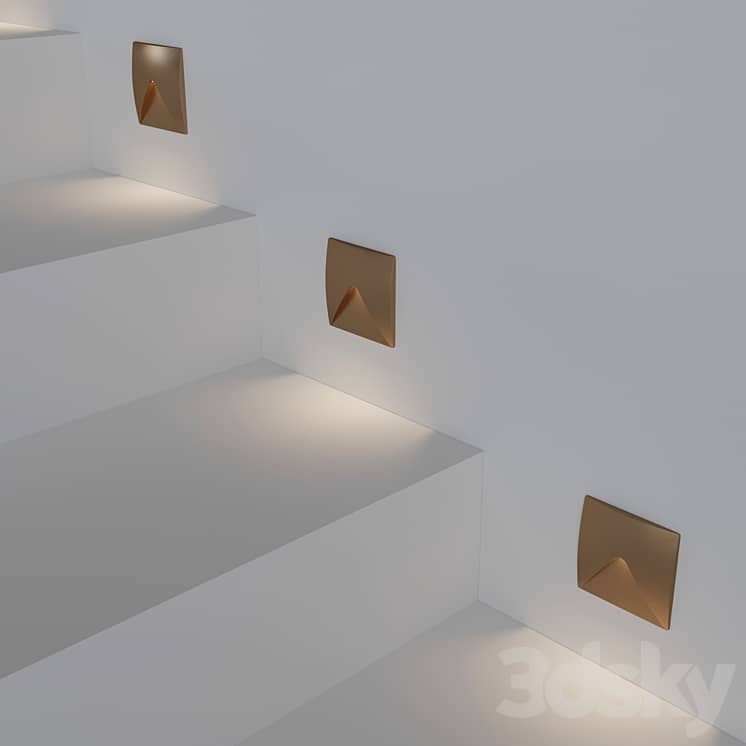 Step Light Steps S1751 Brass. Bronze staircase lamp OM