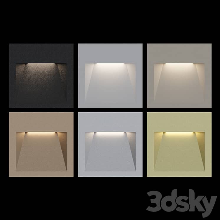 Step Light Steps S1760 Silver. Grey, outdoor staircase light OM