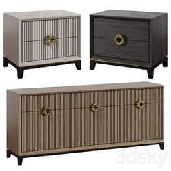 Chest of drawers and bedside table in Art Deco style 11 