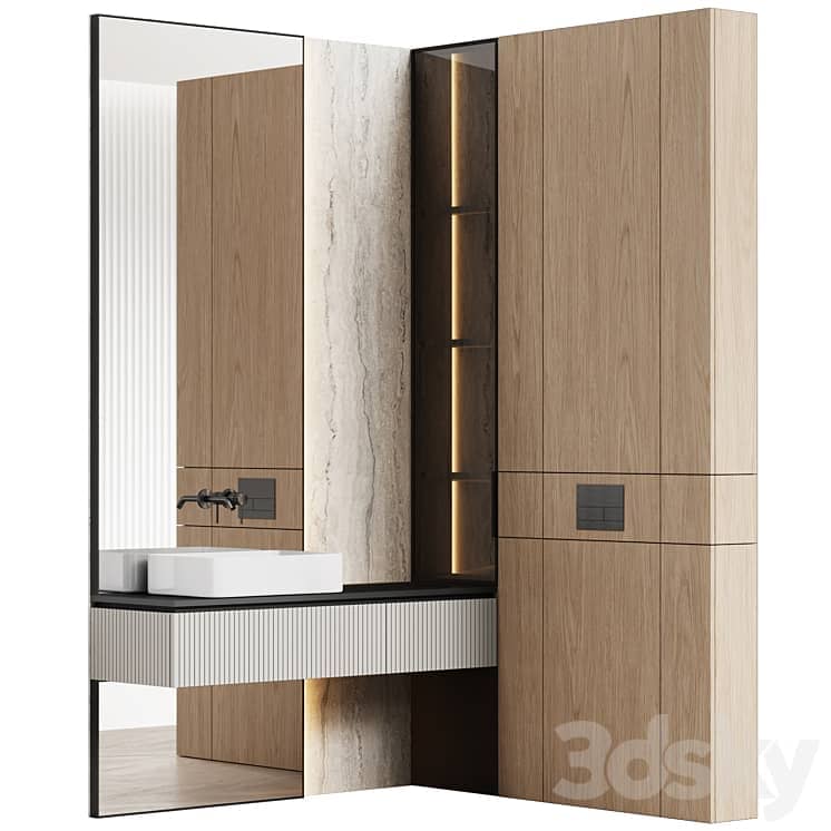 Bathroom furniture 02 modular in a modern minimalist style