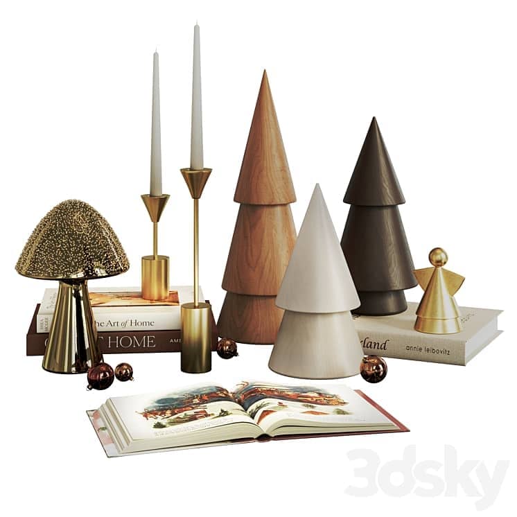 Decorative set for New Year and Christmas