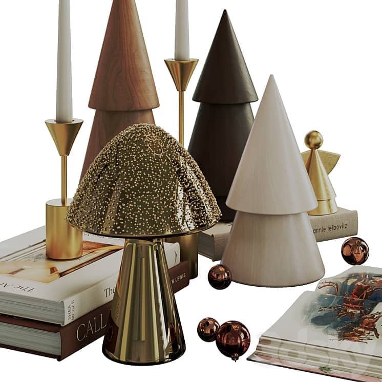 Decorative set for New Year and Christmas
