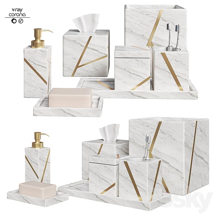 Bathroom accessories set 03