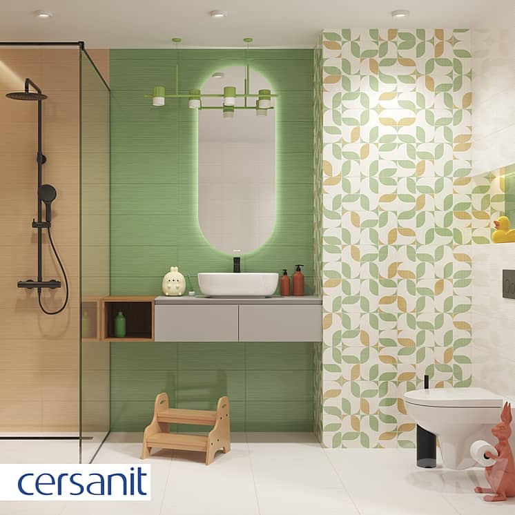 Tile Cersanit Mito Light petals multicolor 20x44, A17112