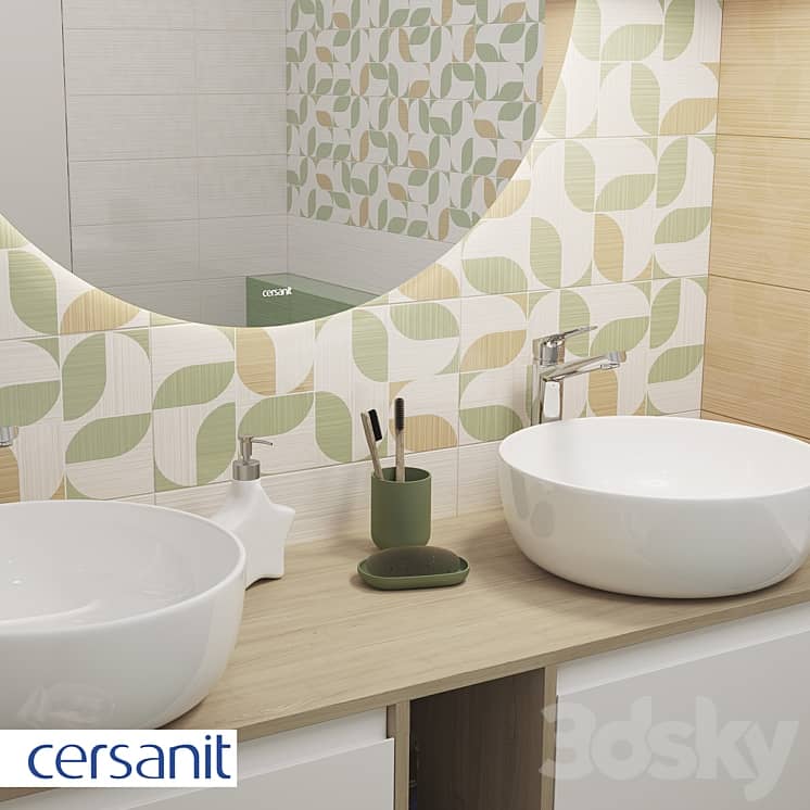 Tile Cersanit Mito Light petals multicolor 20x44, A17112