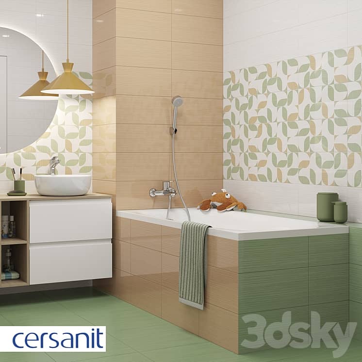 Tile Cersanit Mito Light petals multicolor 20x44, A17112