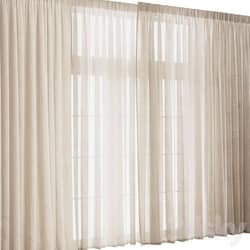 Wide Linen Tulle Curtain 