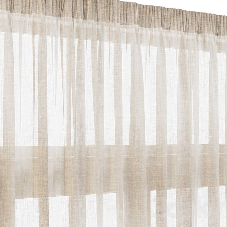Wide Linen Tulle Curtain