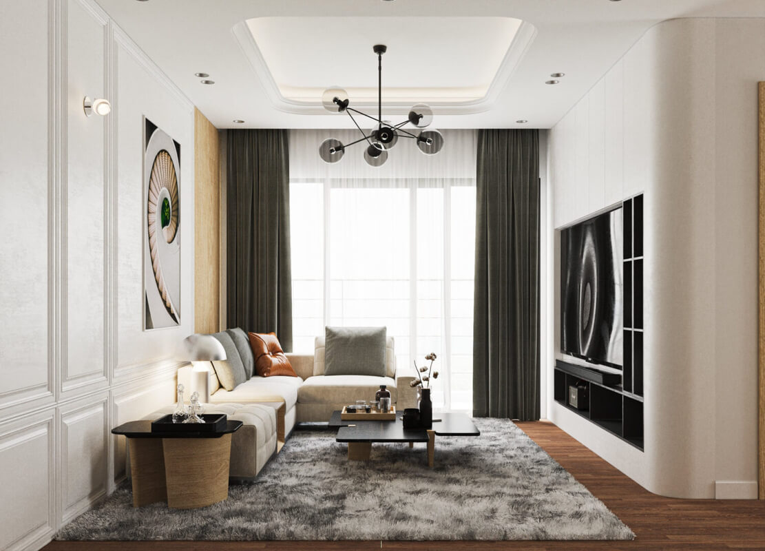  3D Interior Living Room -Kitchen by Tran Dinh Quy