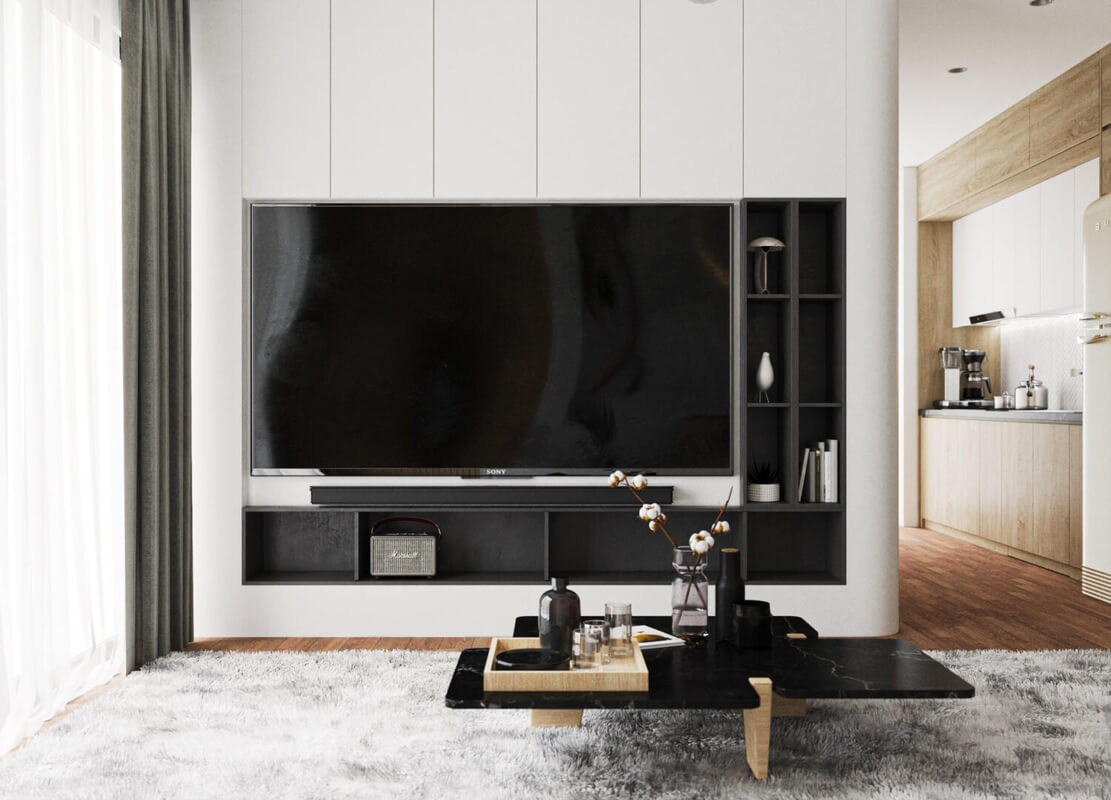  3D Interior Living Room -Kitchen by Tran Dinh Quy