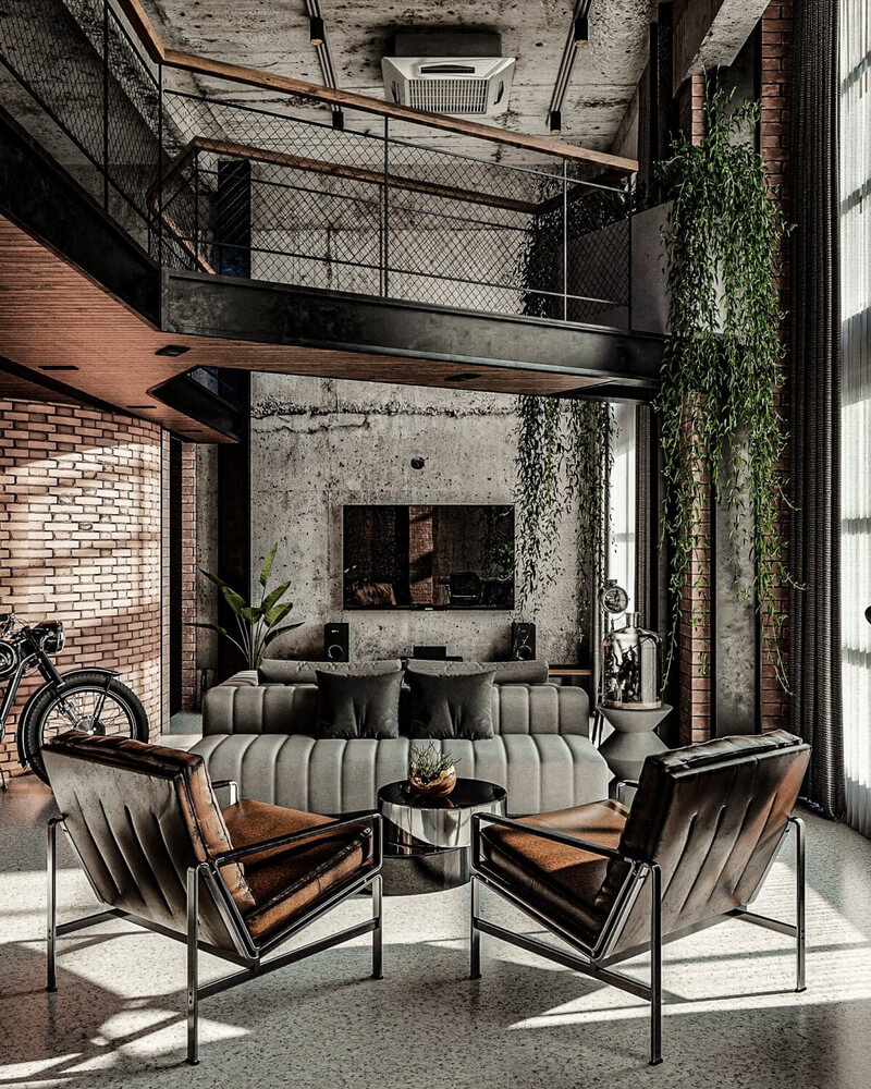  Interior Living Room - Kitchen Model By Pham Hai