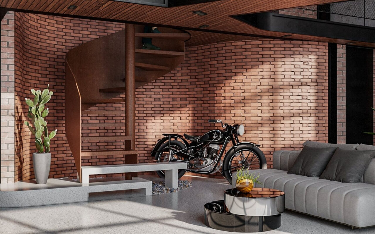 Interior Living Room - Kitchen Model By Pham Hai