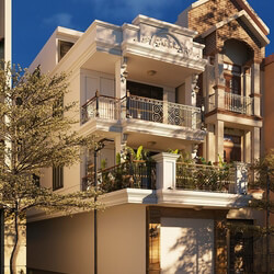 9566 3D Exteriors House Scene Model 3dsmax Share By Dung Cao 