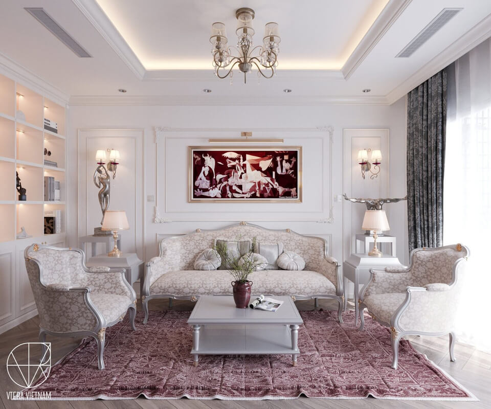  3D Living Room - Kitchen Interior By Tran Trung Hieu