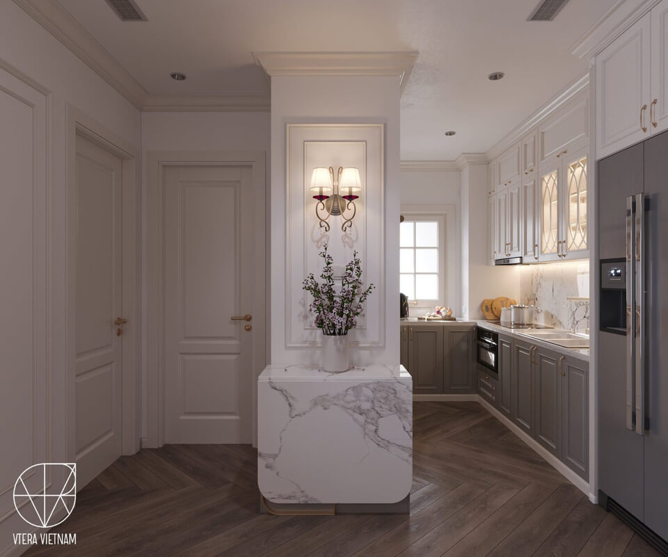  3D Living Room - Kitchen Interior By Tran Trung Hieu