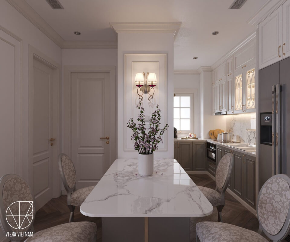  3D Living Room - Kitchen Interior By Tran Trung Hieu