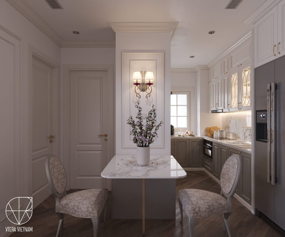  3D Living Room - Kitchen Interior By Tran Trung Hieu