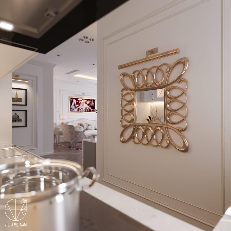  3D Living Room - Kitchen Interior By Tran Trung Hieu