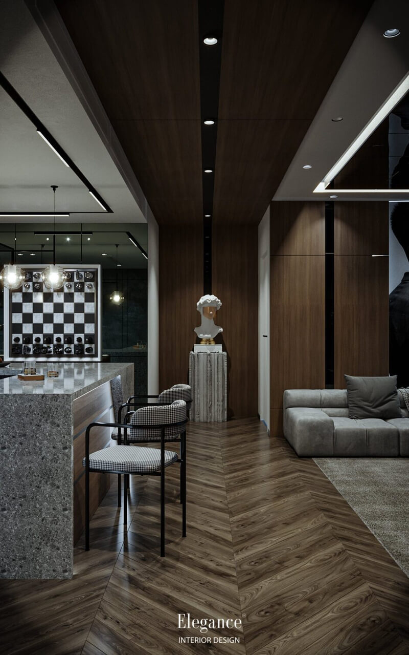  Living Room - Kitchen Interior by Le Hoang