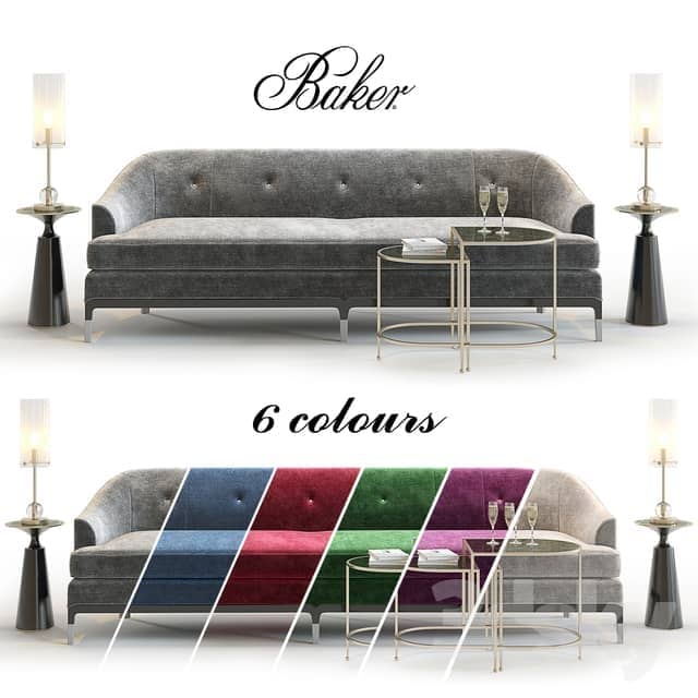 Baker Carnelian Sofa