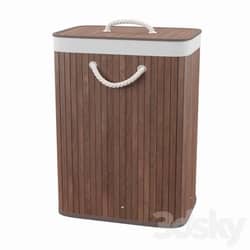 Miscellaneous Bamboo Rectangular Laundry Hamper 