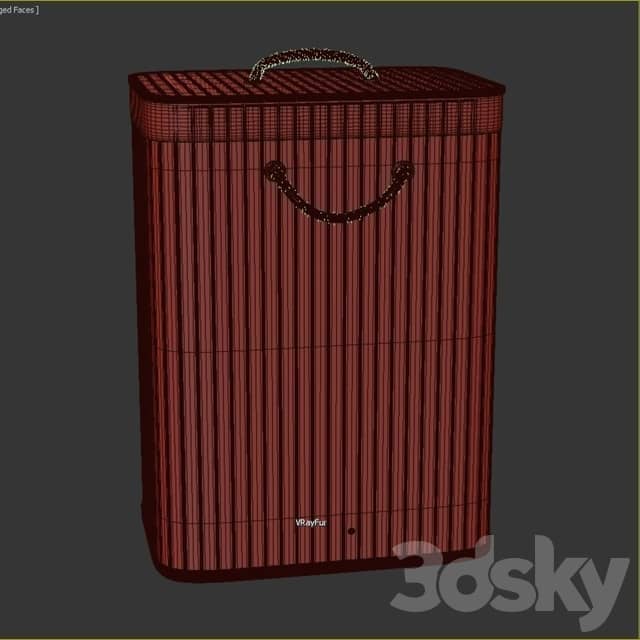 Miscellaneous Bamboo Rectangular Laundry Hamper