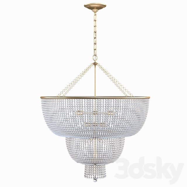 Jacqueline Two Tier Chandelier in Hand Rubbed An Pendant light 3D Models