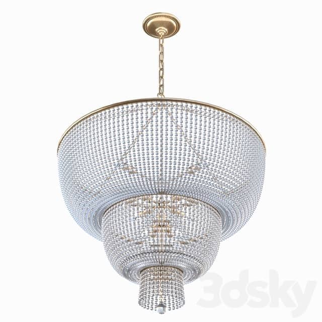 Jacqueline Two Tier Chandelier in Hand Rubbed An Pendant light 3D Models