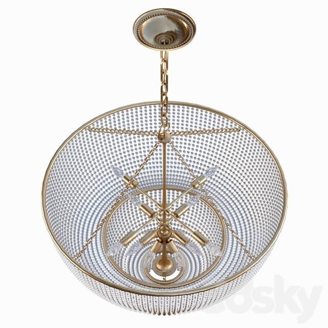 Jacqueline Two Tier Chandelier in Hand Rubbed An Pendant light 3D Models