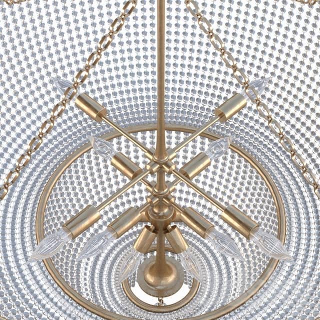 Jacqueline Two Tier Chandelier in Hand Rubbed An Pendant light 3D Models