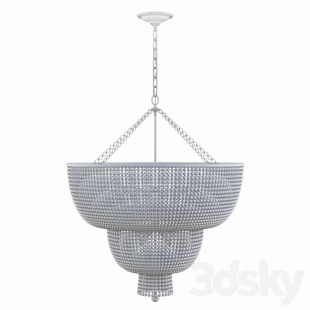 Jacqueline Two Tier Chandelier in Hand Rubbed An Pendant light 3D Models