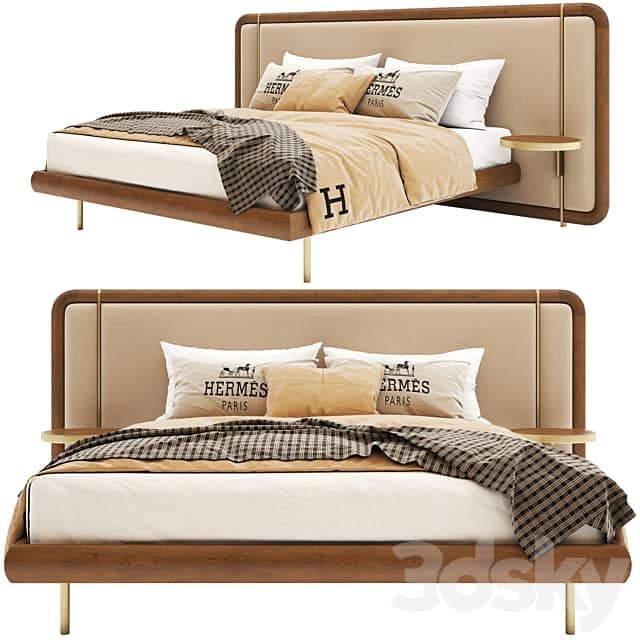 Pa Modern Wooden Bed 03 Bed 3D Models