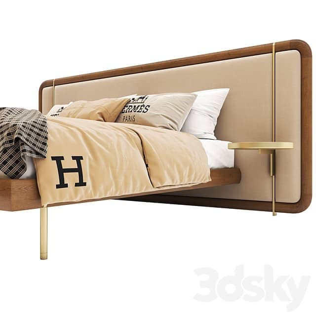 Pa Modern Wooden Bed 03 Bed 3D Models