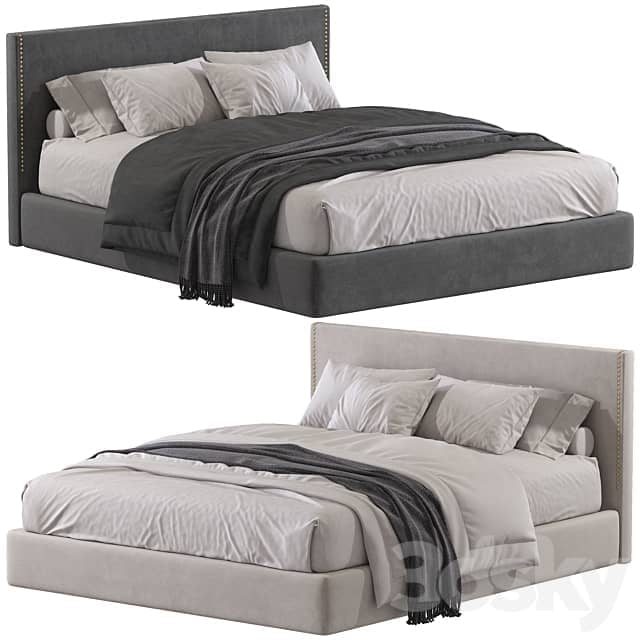 Double bed 112. Bed 3D Models