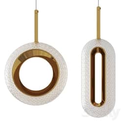 Litfad Geometric Lightin Gold Pendant 