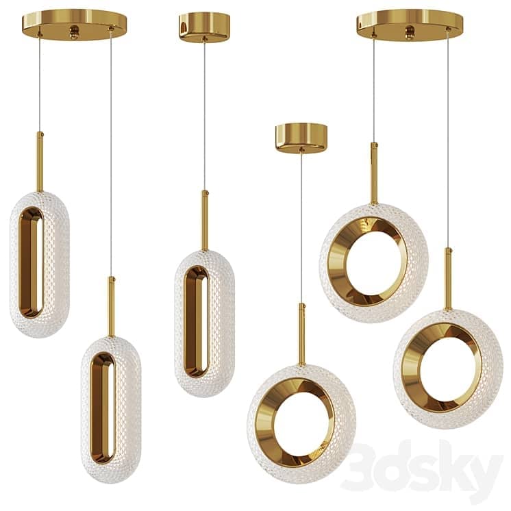 Litfad Geometric Lightin Gold Pendant
