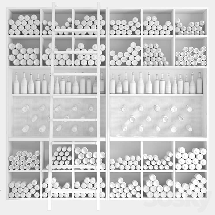 Showcase in a supermarket with wine and sparkling 2