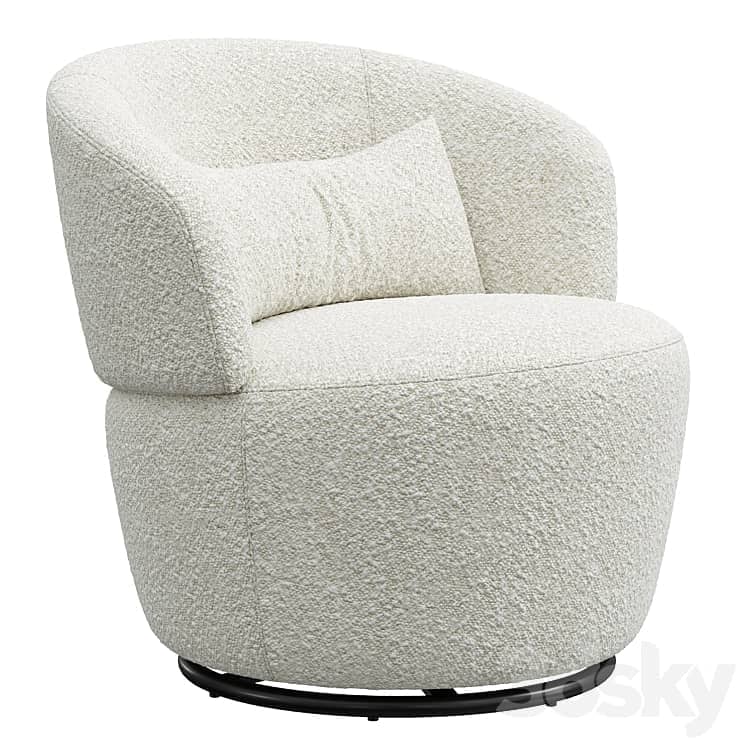 Amber Bouclé Swivel Chair