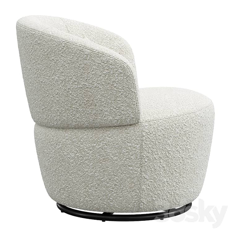 Amber Bouclé Swivel Chair