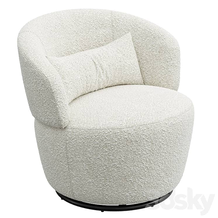 Amber Bouclé Swivel Chair